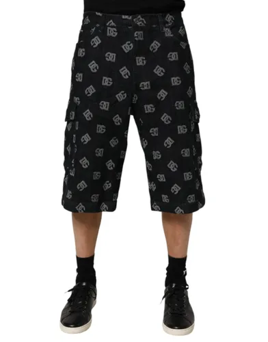 Monogram Denim Cargo Men Bermuda Men's Short - Dolce & Gabbana - Modalova