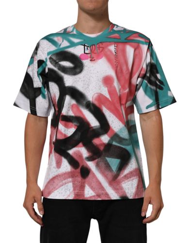 Graffiti Crew Neck Short Sleeves Men's T-shirt - Dolce & Gabbana - Modalova
