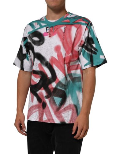 Graffiti Crew Neck Short Sleeves Men's T-shirt - Dolce & Gabbana - Modalova
