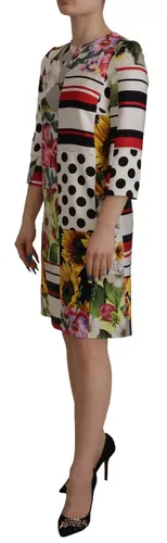Pachwork Charmeuse Floral Shift Women's Dress (Pre-Owned) - Dolce & Gabbana - Modalova