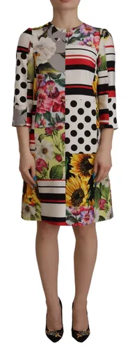 Pachwork Charmeuse Floral Shift Women's Dress (Pre-Owned) - Dolce & Gabbana - Modalova