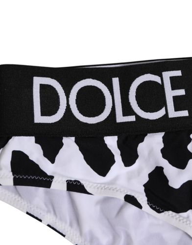 White Leopard Nylon High Waist Panty Women's Underwear - Dolce & Gabbana - Modalova