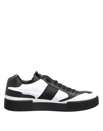Black White Leather MIAMI Low Top Sneakers Men's Shoes (Pre-Owned) - Dolce & Gabbana - Modalova