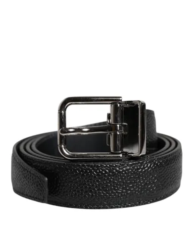 Textured Leather Silver Metal Buckle Men Men's Belt (Pre-Owned) - Dolce & Gabbana - Modalova