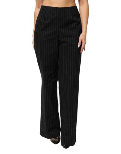 Wool Blend Pinstripe Straight Leg Women's Pants - BENCIVENGA - Modalova