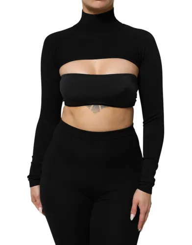 Viscose Turtle Neck Crop Pullover Women's Top (Pre-Owned) - Dolce & Gabbana - Modalova