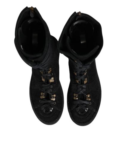 Alpaca Wool Suede Mid Calf Boots Men's Shoes - Dolce & Gabbana - Modalova