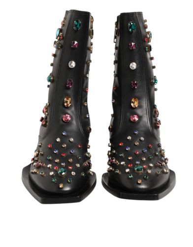 Crystal Embellished Men Short Boots Men's Shoes - Dolce & Gabbana - Modalova