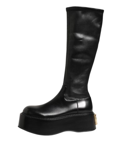 Logo Plaque Over The Calf Boots Men's Shoes - Dolce & Gabbana - Modalova