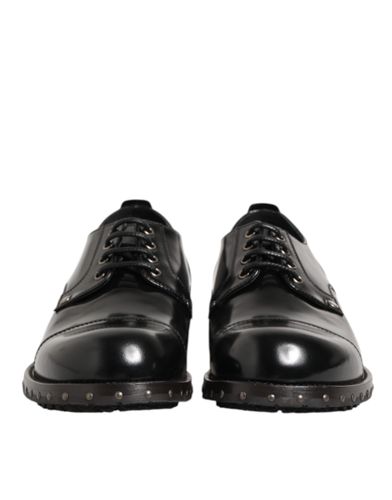 Leather Studded Men Formal Derby Men's Shoes - Dolce & Gabbana - Modalova