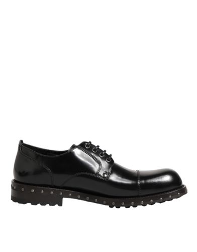 Leather Studded Men Formal Derby Men's Shoes - Dolce & Gabbana - Modalova