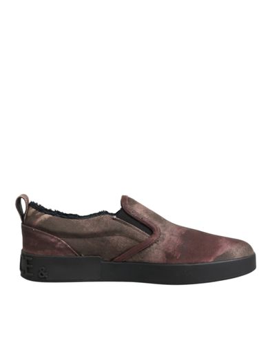Cotton Low Top Slip On Men Sneakers Men's Shoes - Dolce & Gabbana - Modalova