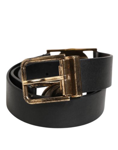 Leather Gold Silver Coin Buckle Men's Belt - Dolce & Gabbana - Modalova