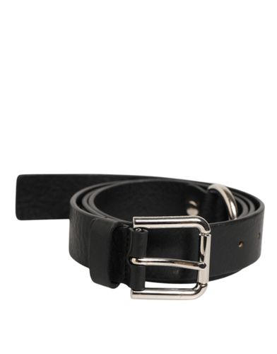 Leather Classic Metal Logo Buckle Men's Belt - Dolce & Gabbana - Modalova