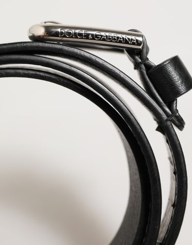 Leather Classic Metal Logo Buckle Men's Belt - Dolce & Gabbana - Modalova