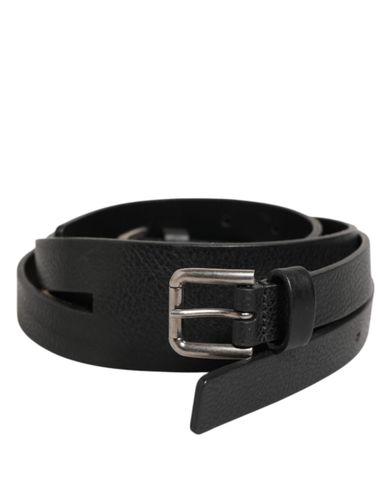 Double Strap Leather Gold Buckle Men's Belt - Dolce & Gabbana - Modalova