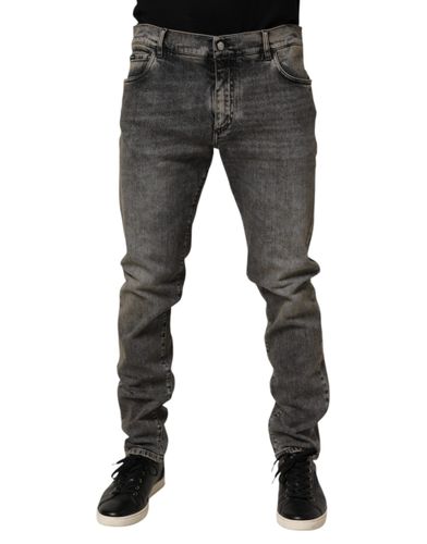 Cotton Stretch Slim Fit Men Denim Men's Jeans - Dolce & Gabbana - Modalova