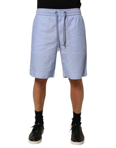Linen Mid Waist Men Bermuda Men's Shorts (Pre-Owned) - Dolce & Gabbana - Modalova