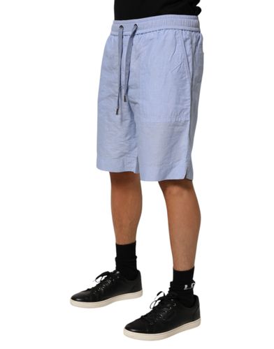 Linen Mid Waist Men Bermuda Men's Shorts (Pre-Owned) - Dolce & Gabbana - Modalova