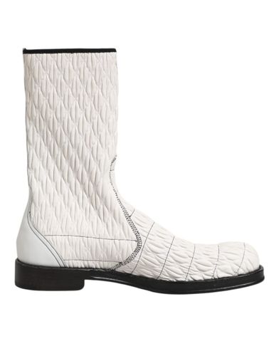 Lambskin Leather Mid Calf Boots Men's Shoes (Pre-Owned) - Dolce & Gabbana - Modalova