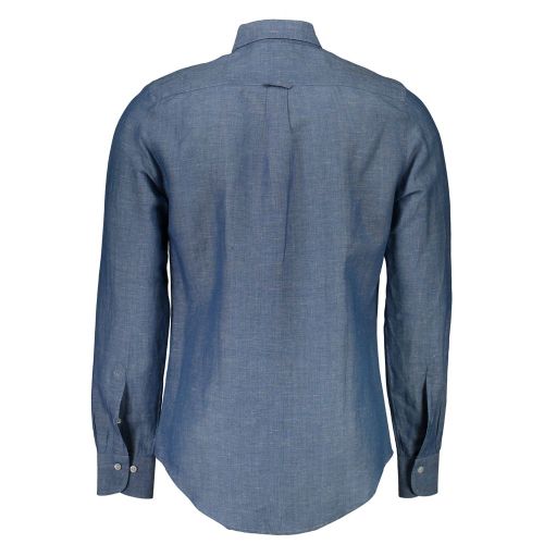 Gant Blue Linen Men's Men's Shirt - Gant - Modalova