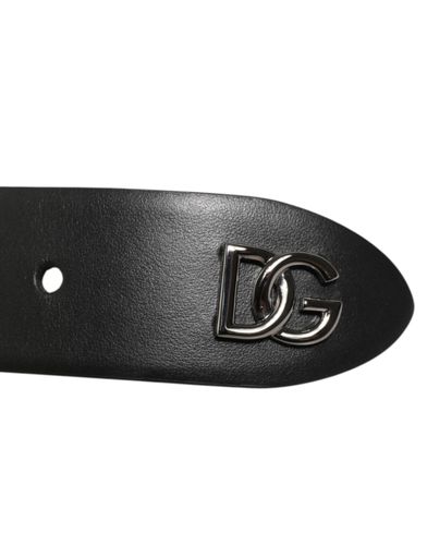 Calf Leather Studded Silver Buckle Men's Belt - Dolce & Gabbana - Modalova