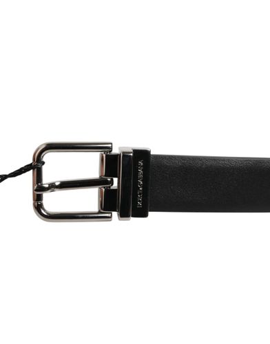 Leather Studded Silver-Tone Buckle Men's Belt - Dolce & Gabbana - Modalova