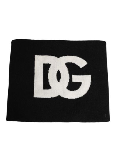Black D&G Logo Cashmere Knitted Men One Size Men's Scarf - Dolce & Gabbana - Modalova