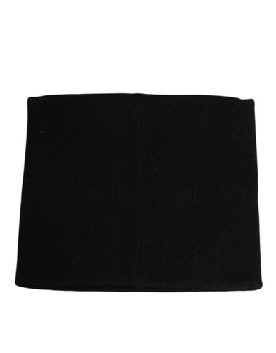 Black D&G Logo Cashmere Knitted Men One Size Men's Scarf - Dolce & Gabbana - Modalova