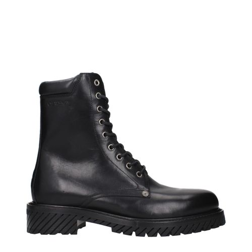 Leather Ankle Men's Boots - Off-White - Modalova