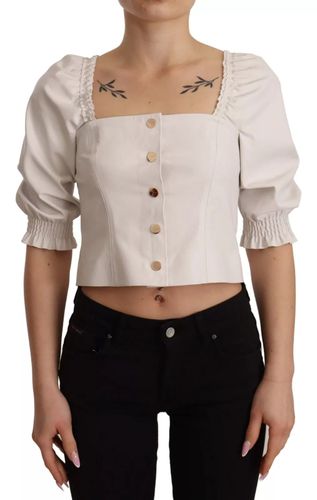 Square Neck Button Down Crop Women's Blouse (Pre-Owned) - PINKO - Modalova