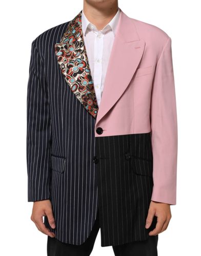 Patchwork Single Breasted Jacket Men's Blazer - Dolce & Gabbana - Modalova