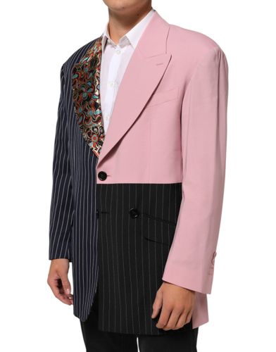 Patchwork Single Breasted Jacket Men's Blazer - Dolce & Gabbana - Modalova