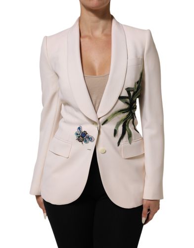 Embroidered Single Breasted Women's Jacket - Dolce & Gabbana - Modalova