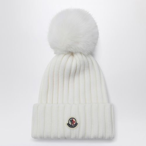 White bonnet with pon pon - Moncler - Modalova