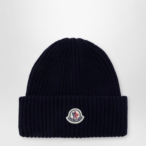 Blue wool and cashmere bonnet - Moncler - Modalova