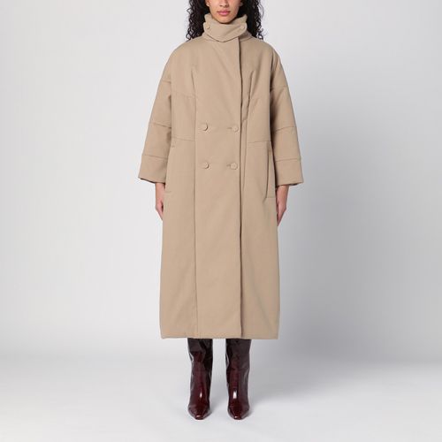 Oversized coat in camel-coloured cotton - Dries Van Noten - Modalova