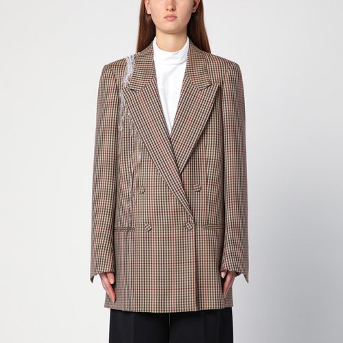 Double-breasted jacket with wool Vichy pattern - Dries Van Noten - Modalova