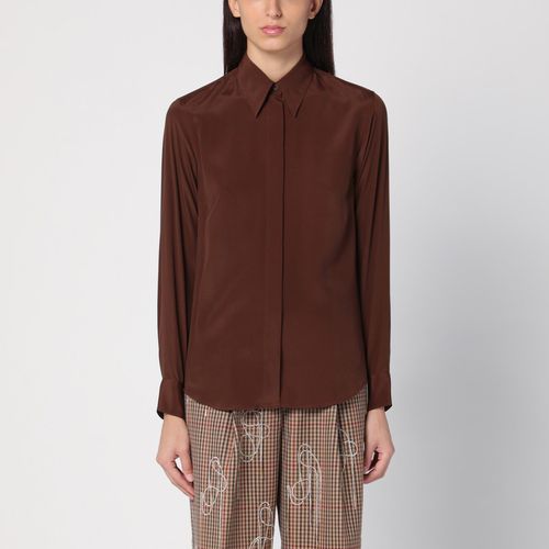 Braune Bluse aus Seidengemisch - Dries Van Noten - Modalova