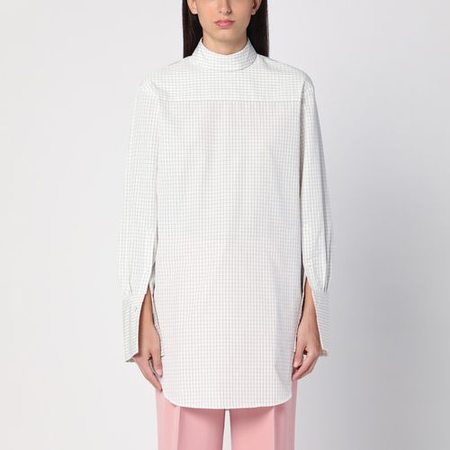 Checked popeline turtleneck shirt - Dries Van Noten - Modalova