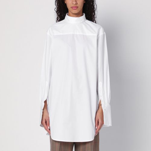 White popeline turtleneck shirt - Dries Van Noten - Modalova