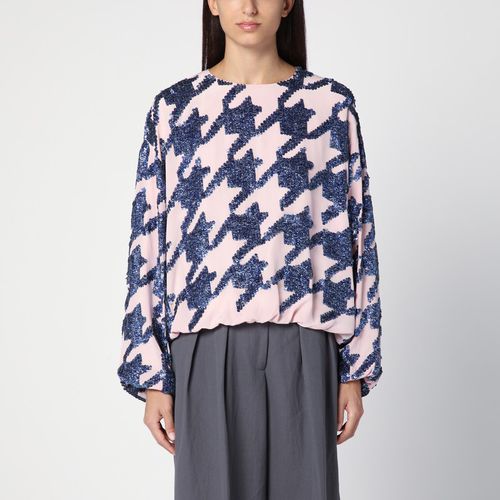 Blusa rosa con paillettes in seta - Dries Van Noten - Modalova