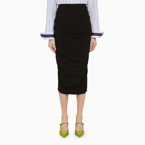 Draped midi skirt in wool blend - Dries Van Noten - Modalova