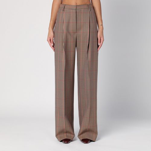 Check wool palazzo trousers - Dries Van Noten - Modalova