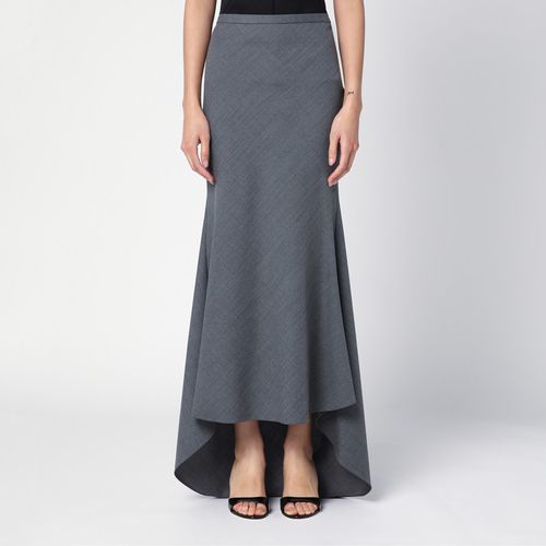 Grey wool-blend asymmetrical skirt - Philosophy - Modalova