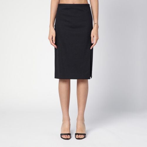 Grey wool-blend split skirt - Philosophy - Modalova