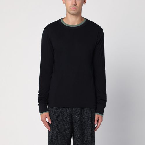 Schwarzer Pullover mit Rundhalsausschnitt aus Baumwolle - Dries Van Noten - Modalova