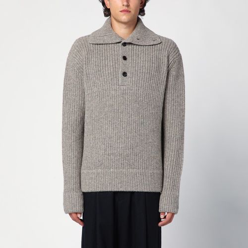 Grau melierter Pullover aus Wolle - Dries Van Noten - Modalova