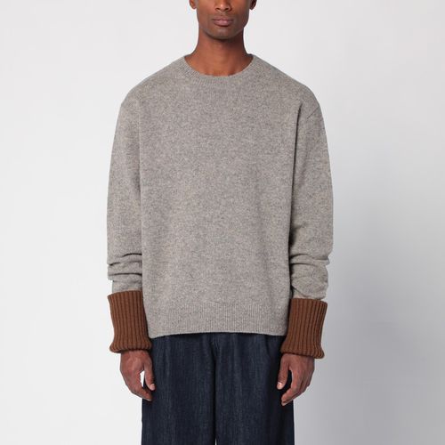 Mélange jumper with contrasting cuffs - Dries Van Noten - Modalova