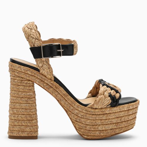 Beige/black jute sandal - Castañer - Modalova